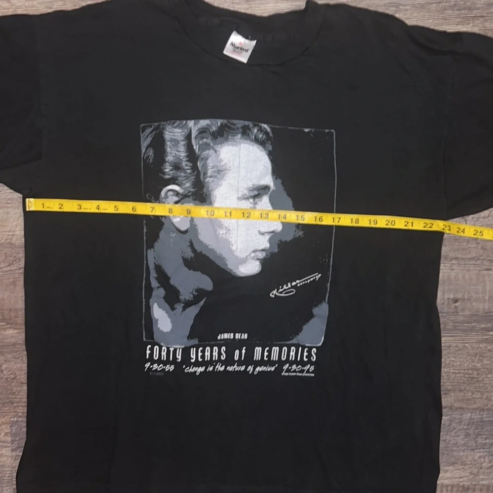 Vintage 90s James Dean Forty Years Of Memories Graphic T-Shirt - Picture 6 of 10